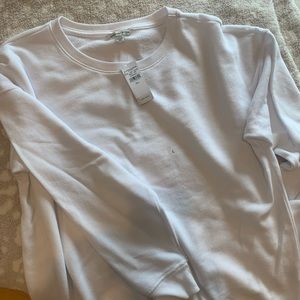 American Eagle White Crew Neck Sweatshirt size large